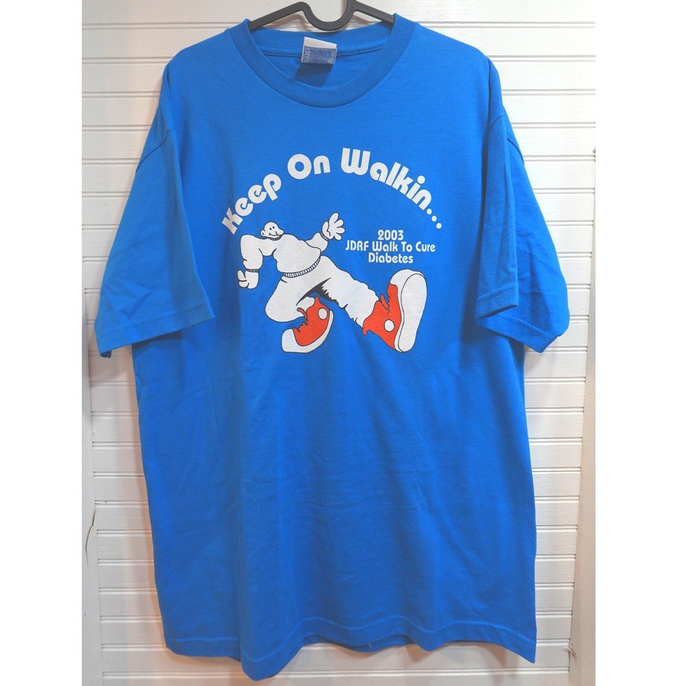 New Vintage JDRF Walk to Cure Diabetes 2003 Shirt Men's Large Murina Y2K Tee